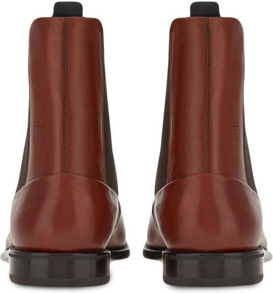 Ferragamo Leren enkellaarzen Bruin