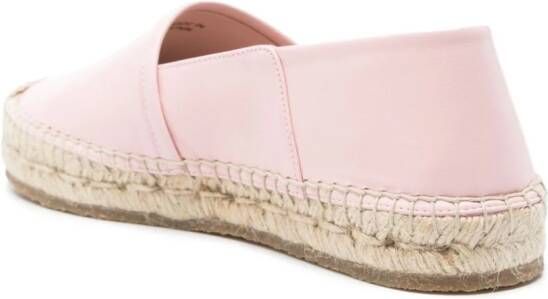 Ferragamo Leren espadrilles met logo-reliëf Roze