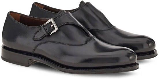 Ferragamo Leren gespschoenen Zwart