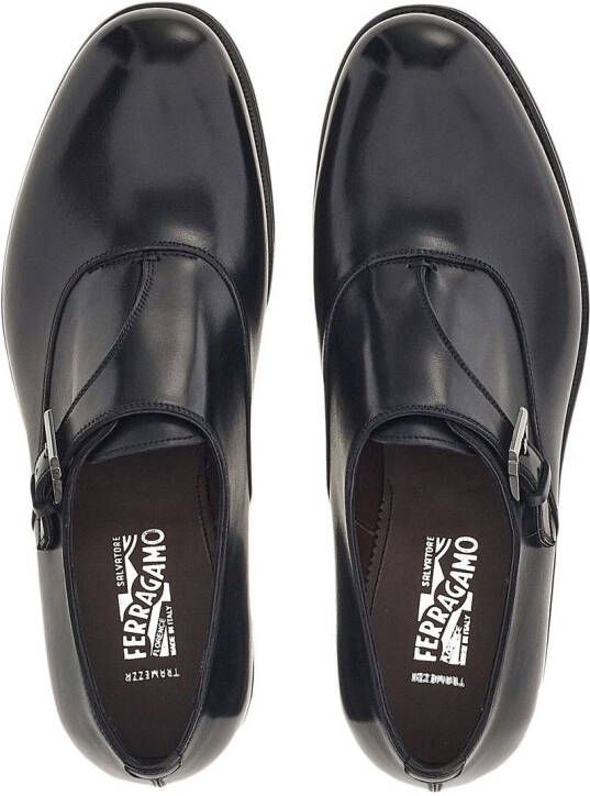 Ferragamo Leren gespschoenen Zwart