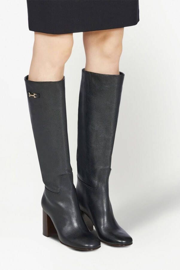 Ferragamo Leren laarzen Zwart