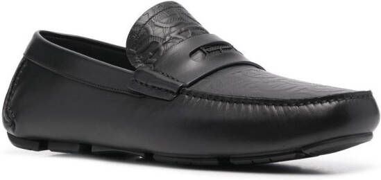 Ferragamo Leren loafers Zwart