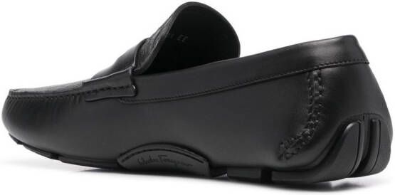 Ferragamo Leren loafers Zwart