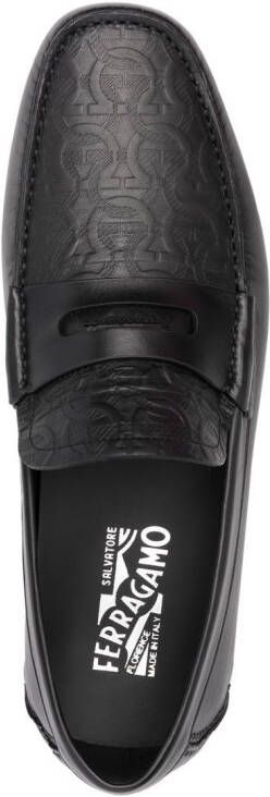 Ferragamo Leren loafers Zwart