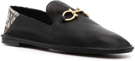 Ferragamo Leren loafers Zwart
