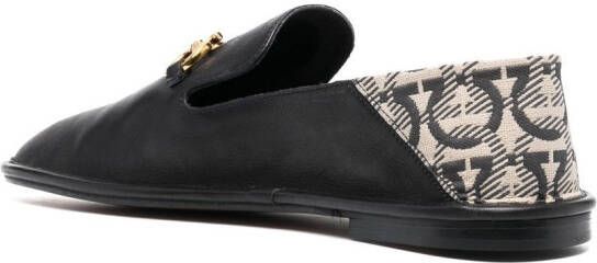 Ferragamo Leren loafers Zwart