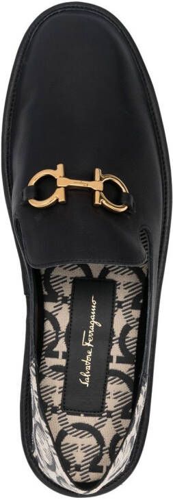Ferragamo Leren loafers Zwart
