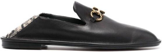 Ferragamo Leren loafers Zwart