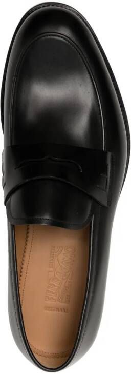 Ferragamo Leren loafers Zwart