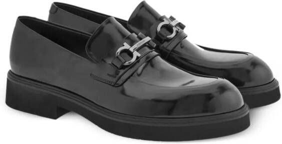 Ferragamo Leren loafers Zwart