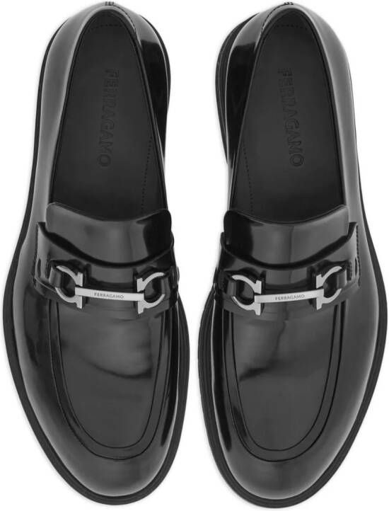 Ferragamo Leren loafers Zwart