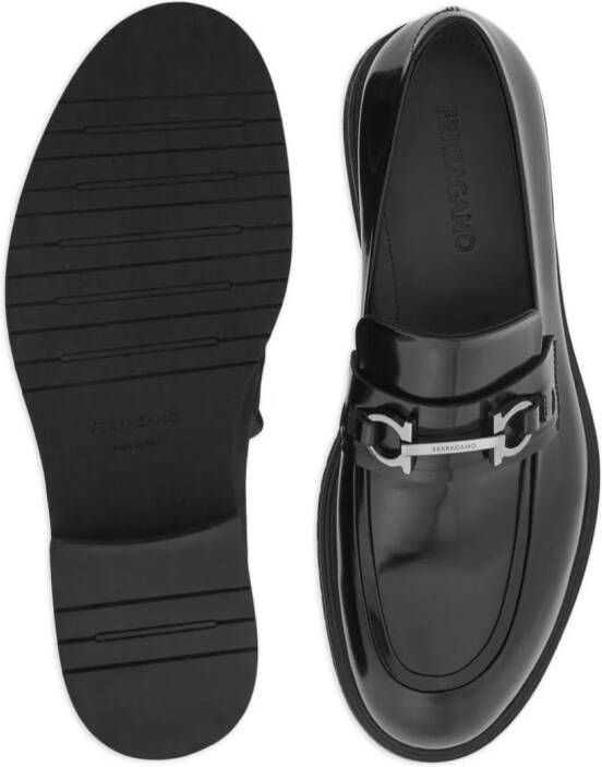 Ferragamo Leren loafers Zwart