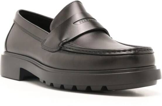 Ferragamo Leren loafers Zwart