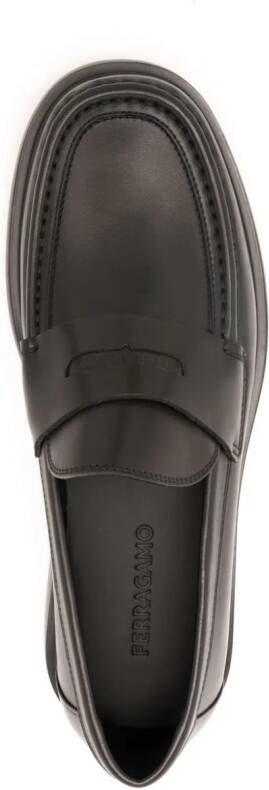 Ferragamo Leren loafers Zwart