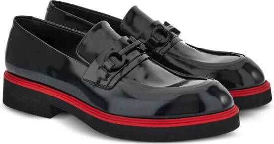 Ferragamo Leren mocassins Zwart