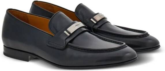 Ferragamo Leren mocassins Zwart