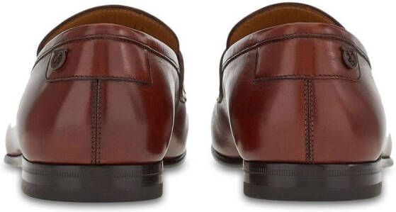 Ferragamo Leren penny loafers Bruin