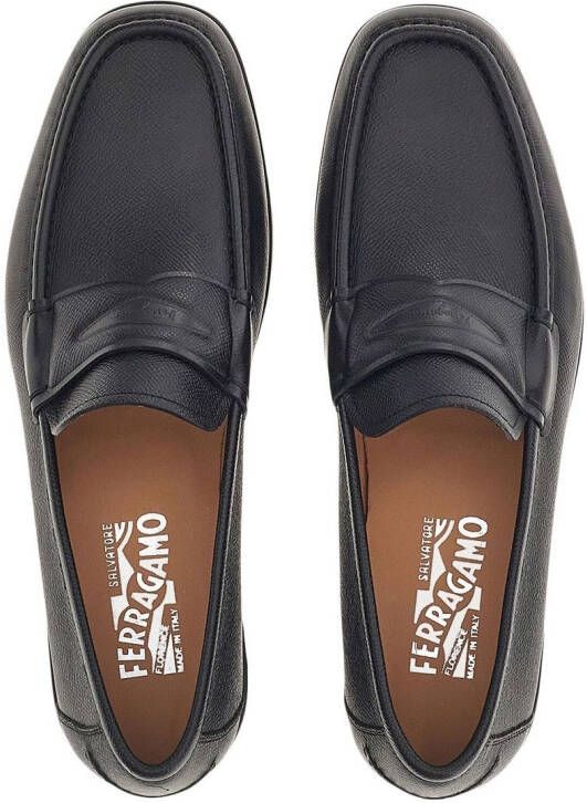 Ferragamo Leren penny loafers Zwart