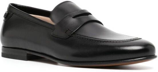 Ferragamo Leren penny loafers Zwart