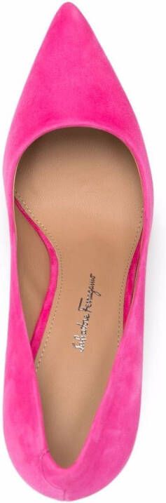 Ferragamo Leren pumps Roze