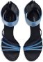 Ferragamo Leren sandalen 85 mm Blauw - Thumbnail 4