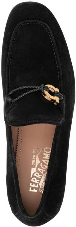 Ferragamo Lester suède loafers Zwart