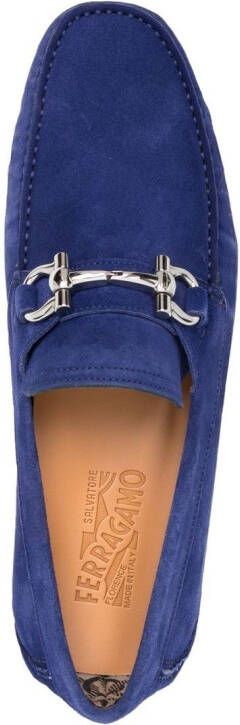 Ferragamo Loafers met Gancini gesp Blauw