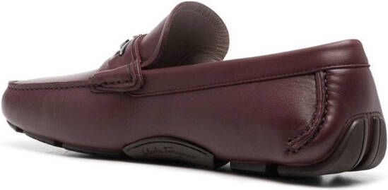 Ferragamo Loafers met gancini gesp Rood
