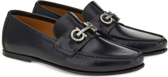 Ferragamo Loafers met Gancini-gesp Zwart