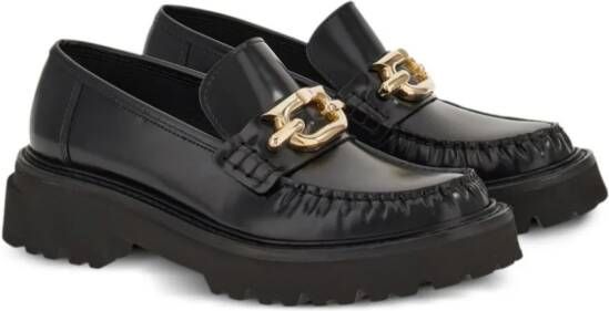 Ferragamo Loafers met Gancini-gesp Zwart