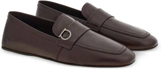 Ferragamo Loafers met Gancini-plakkaat Bruin