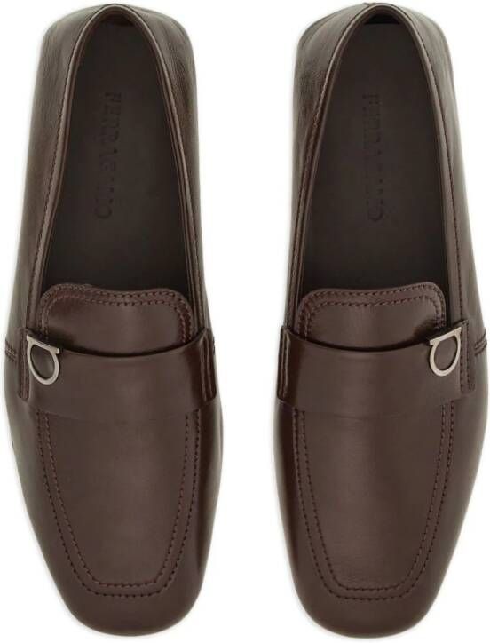 Ferragamo Loafers met Gancini-plakkaat Bruin