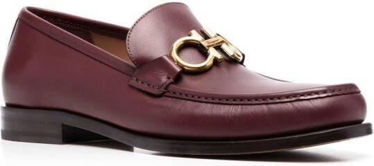 Ferragamo Loafers met Gancini-plakkaat Paars