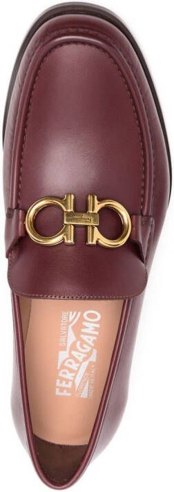 Ferragamo Loafers met Gancini-plakkaat Paars