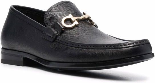 Ferragamo Loafers met Gancini plakkaat Zwart