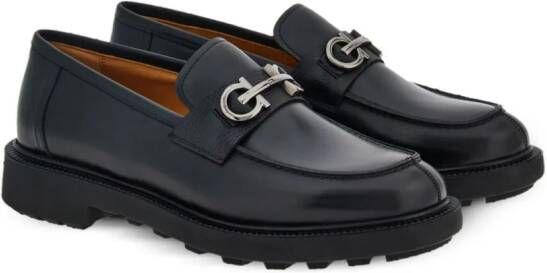 Ferragamo Loafers met Gancini-plakkaat Zwart