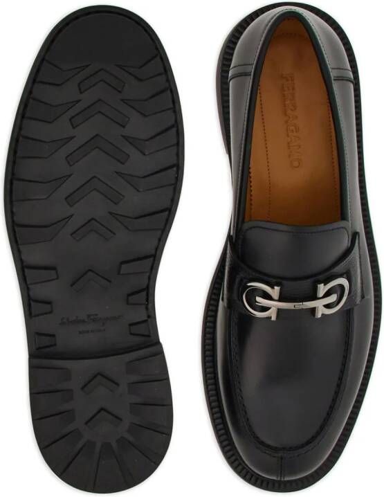 Ferragamo Loafers met Gancini-plakkaat Zwart