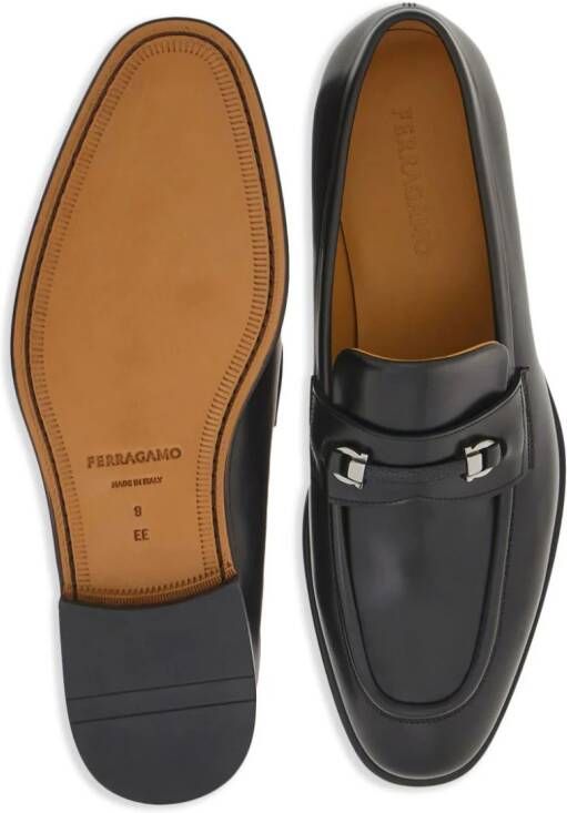 Ferragamo Loafers met Gancini-plakkaat Zwart