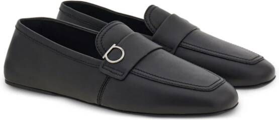 Ferragamo Loafers met Gancini-plakkaat Zwart