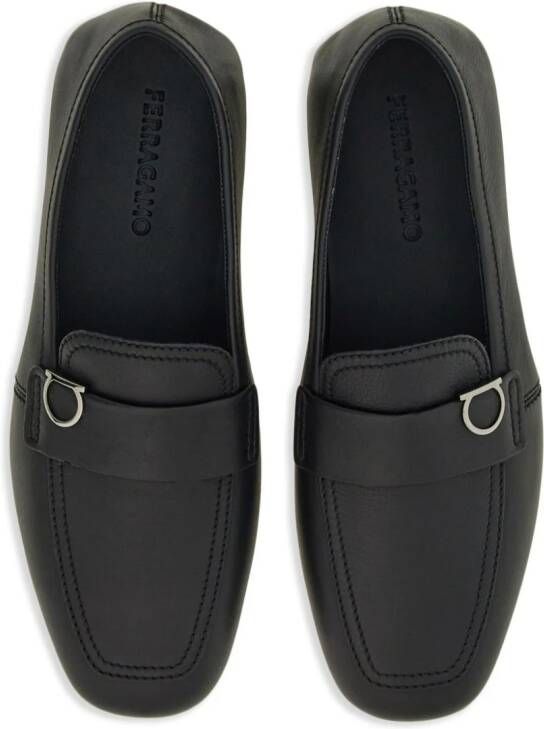 Ferragamo Loafers met Gancini-plakkaat Zwart