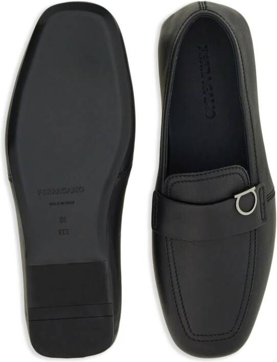 Ferragamo Loafers met Gancini-plakkaat Zwart