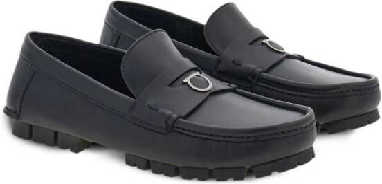 Ferragamo Loafers met Gancini-plakkaat Zwart