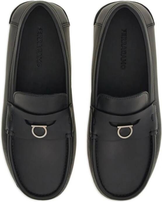 Ferragamo Loafers met Gancini-plakkaat Zwart