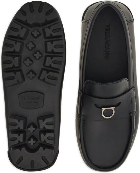 Ferragamo Loafers met Gancini-plakkaat Zwart