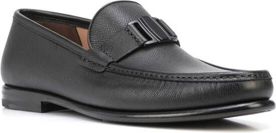 Ferragamo Loafers met gegraveerd logo Zwart
