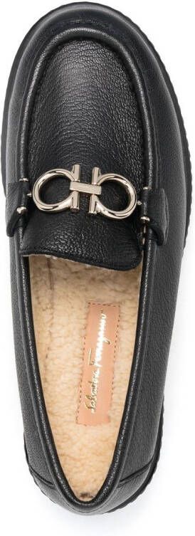 Ferragamo Loafers met gesp Zwart