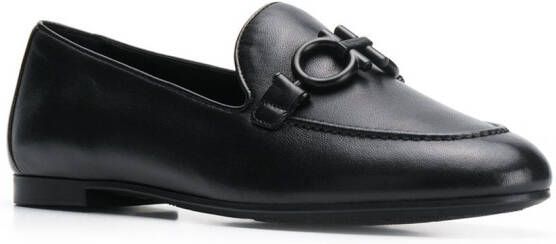 Ferragamo Loafers met gespdetail Zwart
