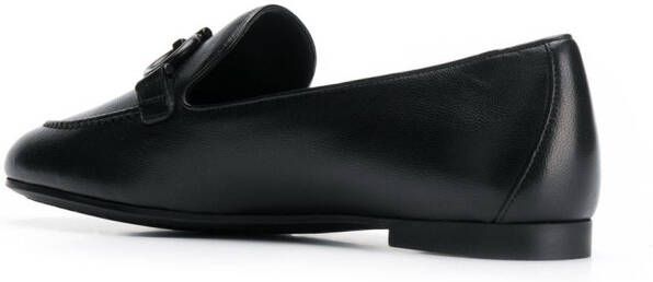 Ferragamo Loafers met gespdetail Zwart