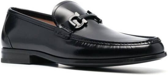 Ferragamo Loafers met Grandioso Gancini-gesp Zwart