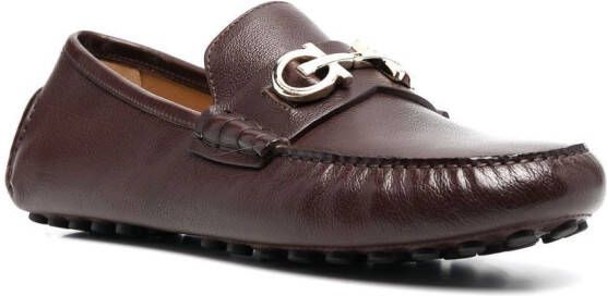 Ferragamo Loafers met horsebitdetail Bruin